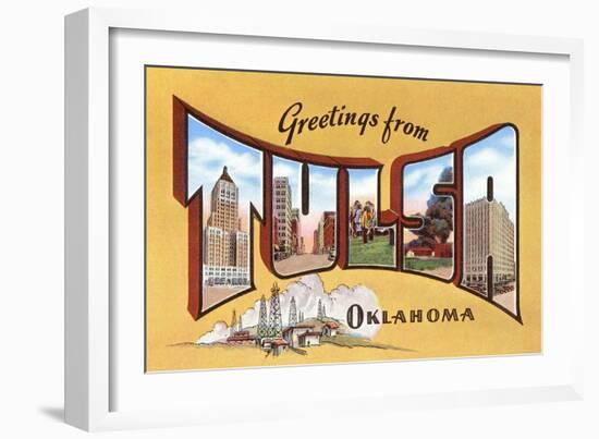 Greetings from Tulsa, Oklahoma-null-Framed Art Print