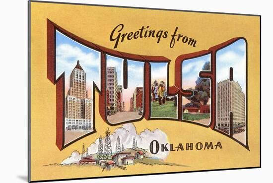 Greetings from Tulsa, Oklahoma-null-Mounted Art Print