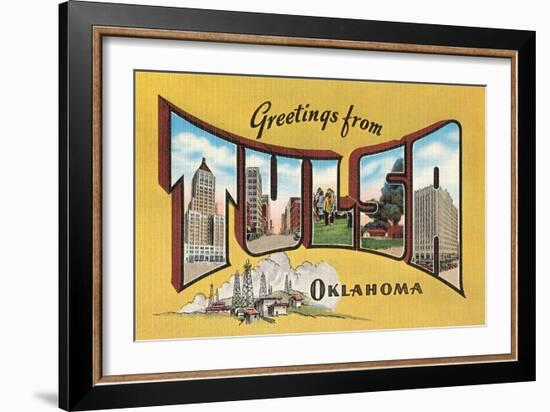 Greetings from Tulsa, Oklahoma-null-Framed Art Print