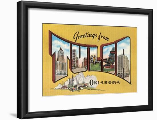 Greetings from Tulsa, Oklahoma-null-Framed Art Print