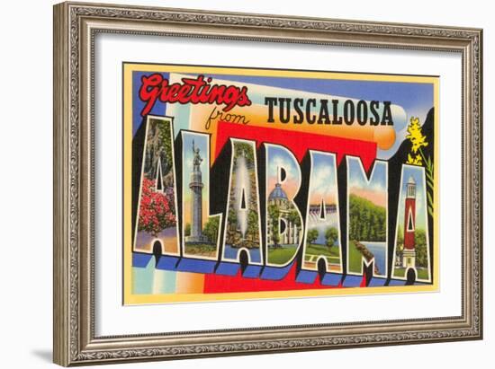 Greetings from Tuscaloosa, Alabama-null-Framed Art Print