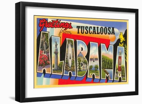 Greetings from Tuscaloosa, Alabama-null-Framed Art Print