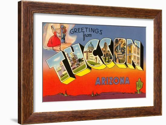 Greetings from Tuscon, Arizona-null-Framed Art Print