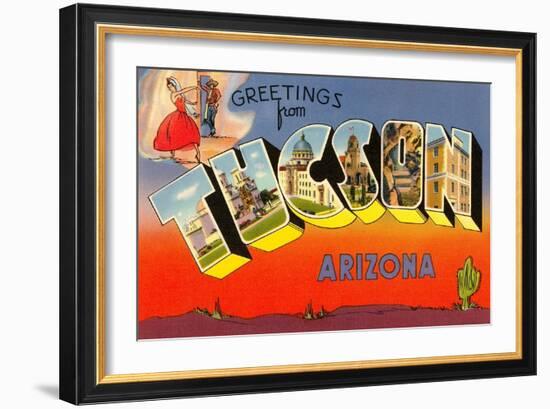 Greetings from Tuscon, Arizona-null-Framed Art Print