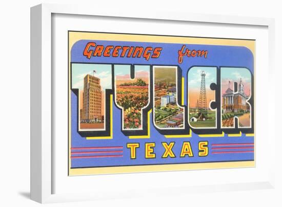 Greetings from Tyler, Texas-null-Framed Art Print