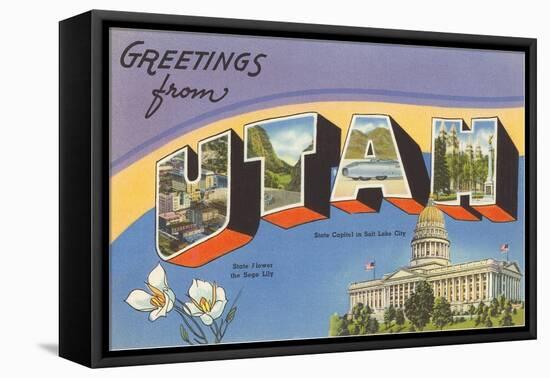 Greetings from Utah-null-Framed Stretched Canvas