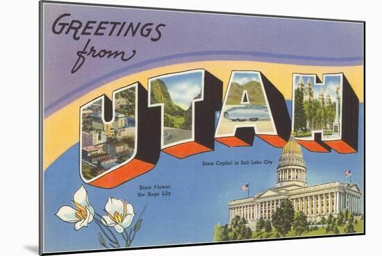 Greetings from Utah-null-Mounted Art Print
