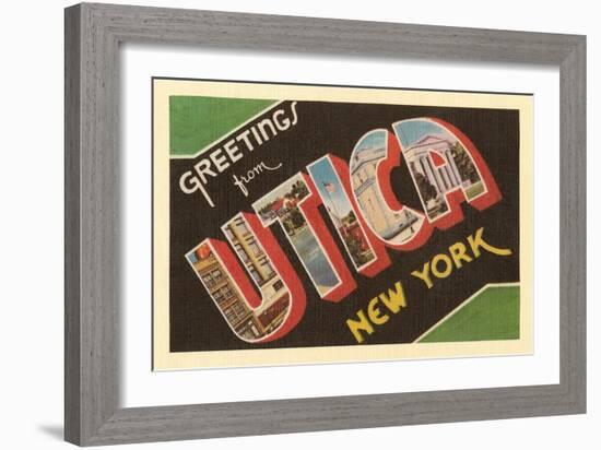 Greetings from Utica, New York-null-Framed Art Print