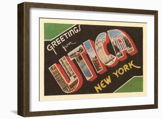 Greetings from Utica, New York-null-Framed Art Print