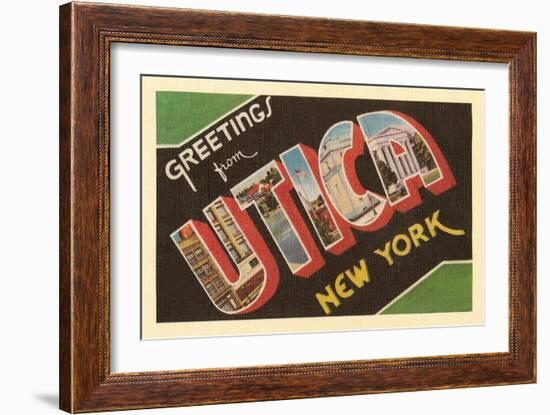 Greetings from Utica, New York-null-Framed Art Print