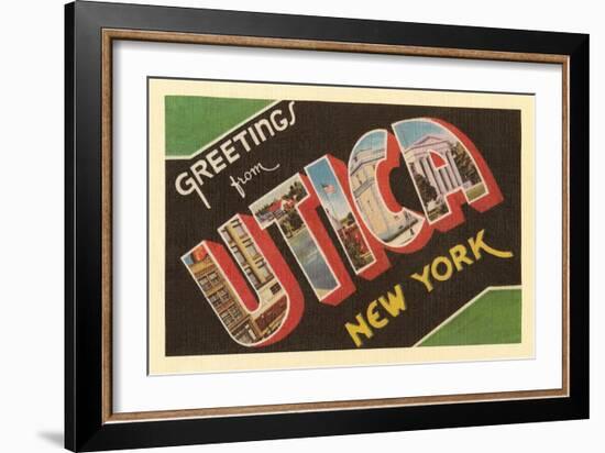 Greetings from Utica, New York-null-Framed Art Print