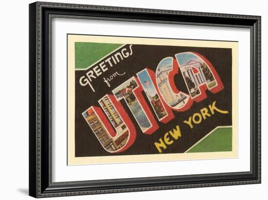 Greetings from Utica, New York-null-Framed Art Print