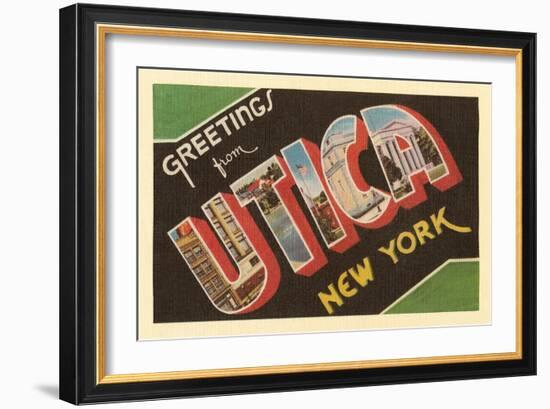 Greetings from Utica, New York-null-Framed Art Print