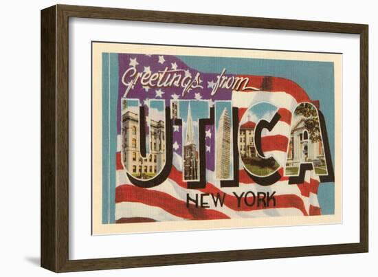 Greetings from Utica, New York-null-Framed Art Print