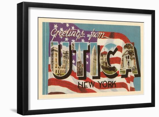 Greetings from Utica, New York-null-Framed Art Print