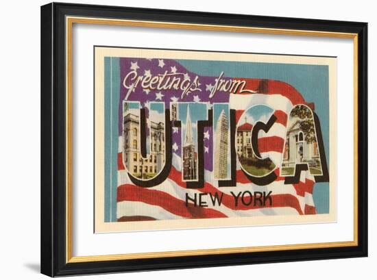 Greetings from Utica, New York-null-Framed Art Print