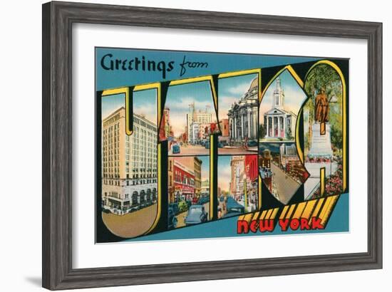 Greetings from Utica, New York-null-Framed Art Print