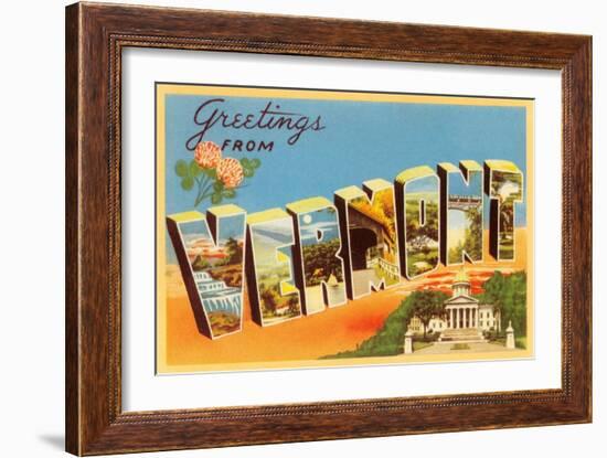 Greetings from Vermont-null-Framed Art Print