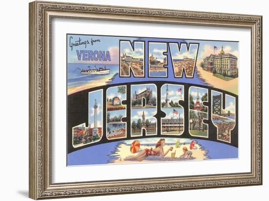 Greetings from Verona, New Jersey-null-Framed Art Print
