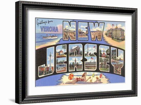 Greetings from Verona, New Jersey-null-Framed Art Print