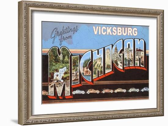 Greetings from Vicksburg-null-Framed Art Print