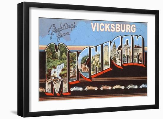 Greetings from Vicksburg-null-Framed Art Print