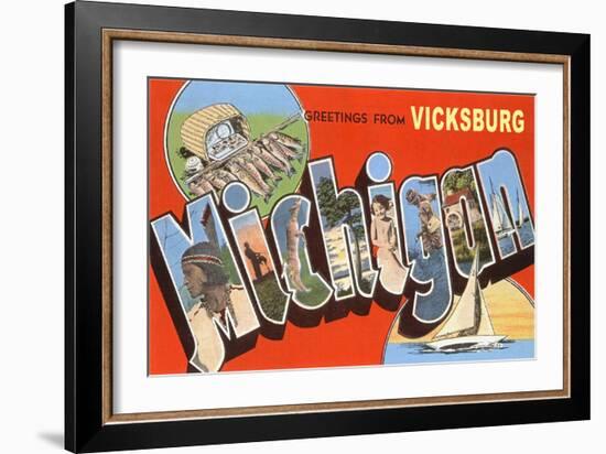 Greetings from Vicksburg-null-Framed Art Print