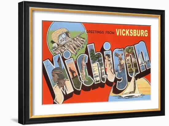 Greetings from Vicksburg-null-Framed Art Print