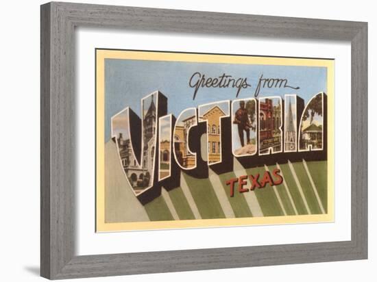 Greetings from Victoria, Texas-null-Framed Art Print