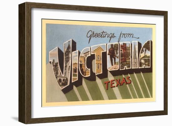 Greetings from Victoria, Texas-null-Framed Art Print