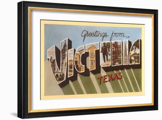 Greetings from Victoria, Texas-null-Framed Art Print