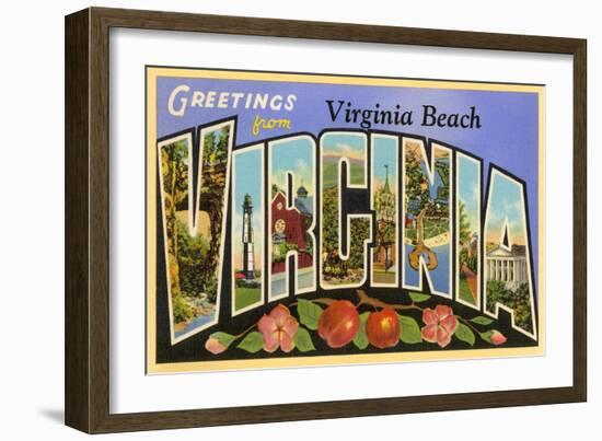 Greetings from Virginia Beach, Virginia-null-Framed Art Print