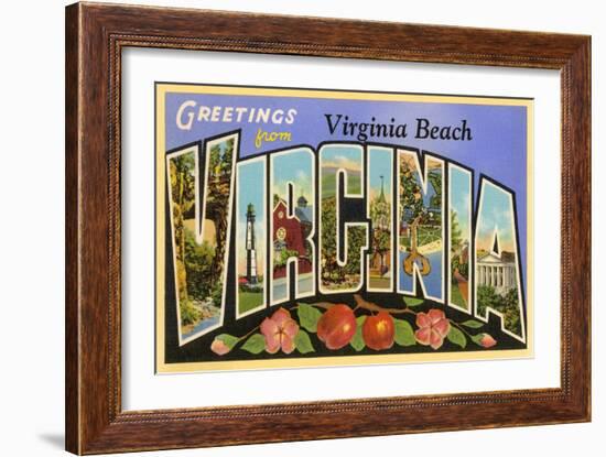 Greetings from Virginia Beach, Virginia-null-Framed Art Print