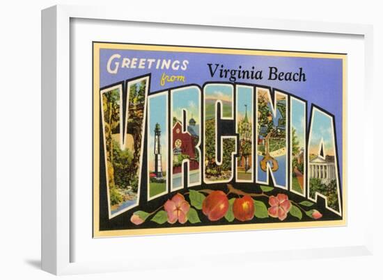 Greetings from Virginia Beach, Virginia-null-Framed Art Print