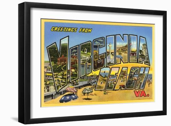 Greetings from Virginia Beach, Virginia-null-Framed Art Print