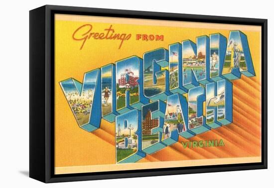Greetings from Virginia Beach, Virginia-null-Framed Stretched Canvas