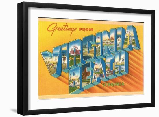 Greetings from Virginia Beach, Virginia-null-Framed Art Print