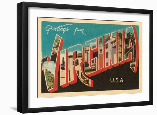 Greetings from Virginia, USA-null-Framed Art Print