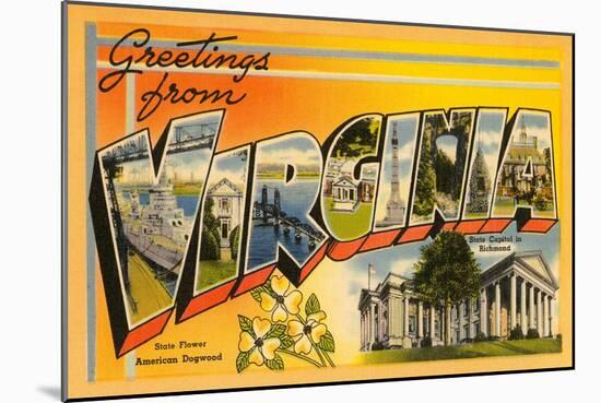 Greetings from Virginia-null-Mounted Art Print