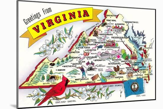 Greetings from Virginia-null-Mounted Art Print