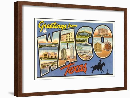 Greetings from Waco, Texas-null-Framed Art Print