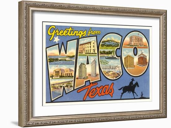 Greetings from Waco, Texas-null-Framed Art Print