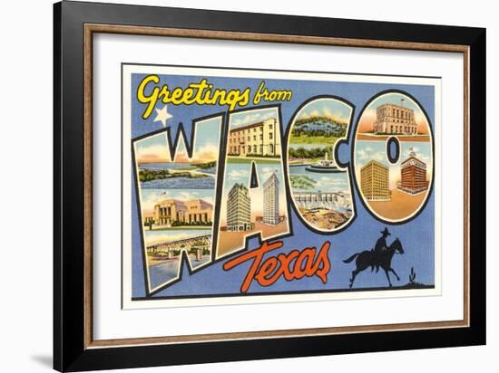 Greetings from Waco, Texas-null-Framed Art Print