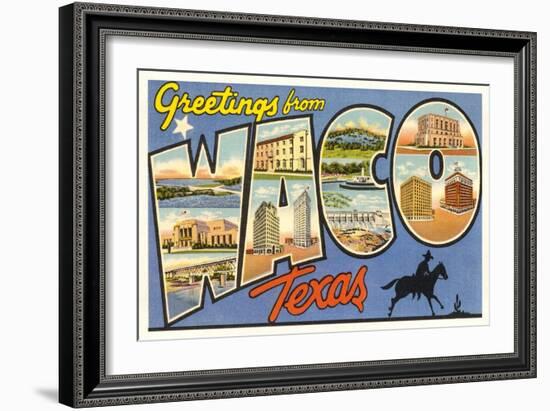 Greetings from Waco, Texas-null-Framed Art Print