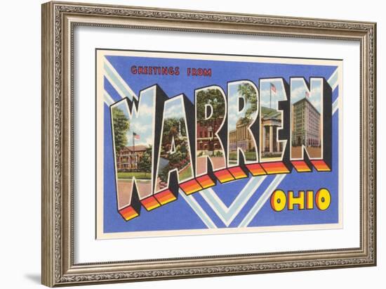 Greetings from Warren, Ohio-null-Framed Art Print