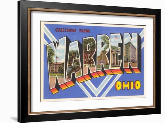 Greetings from Warren, Ohio-null-Framed Art Print