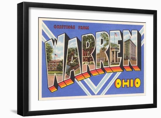 Greetings from Warren, Ohio-null-Framed Premium Giclee Print