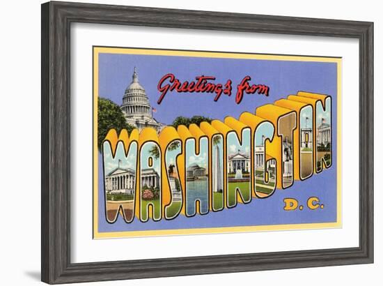 Greetings from Washington, D.C.-null-Framed Art Print