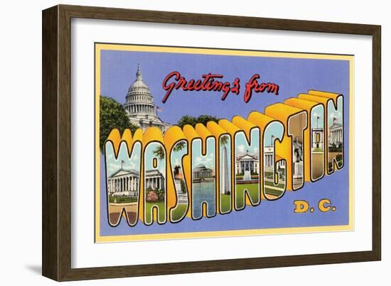 Greetings from Washington, D.C.-null-Framed Art Print