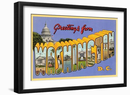 Greetings from Washington, D.C.-null-Framed Art Print